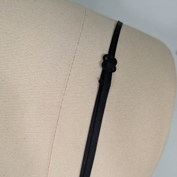 Bcbg Lace Silk Midi Dress 10 Black Tan Y2K Silk Babydoll Illusion Guest Cocktail - Picture 8 of 14